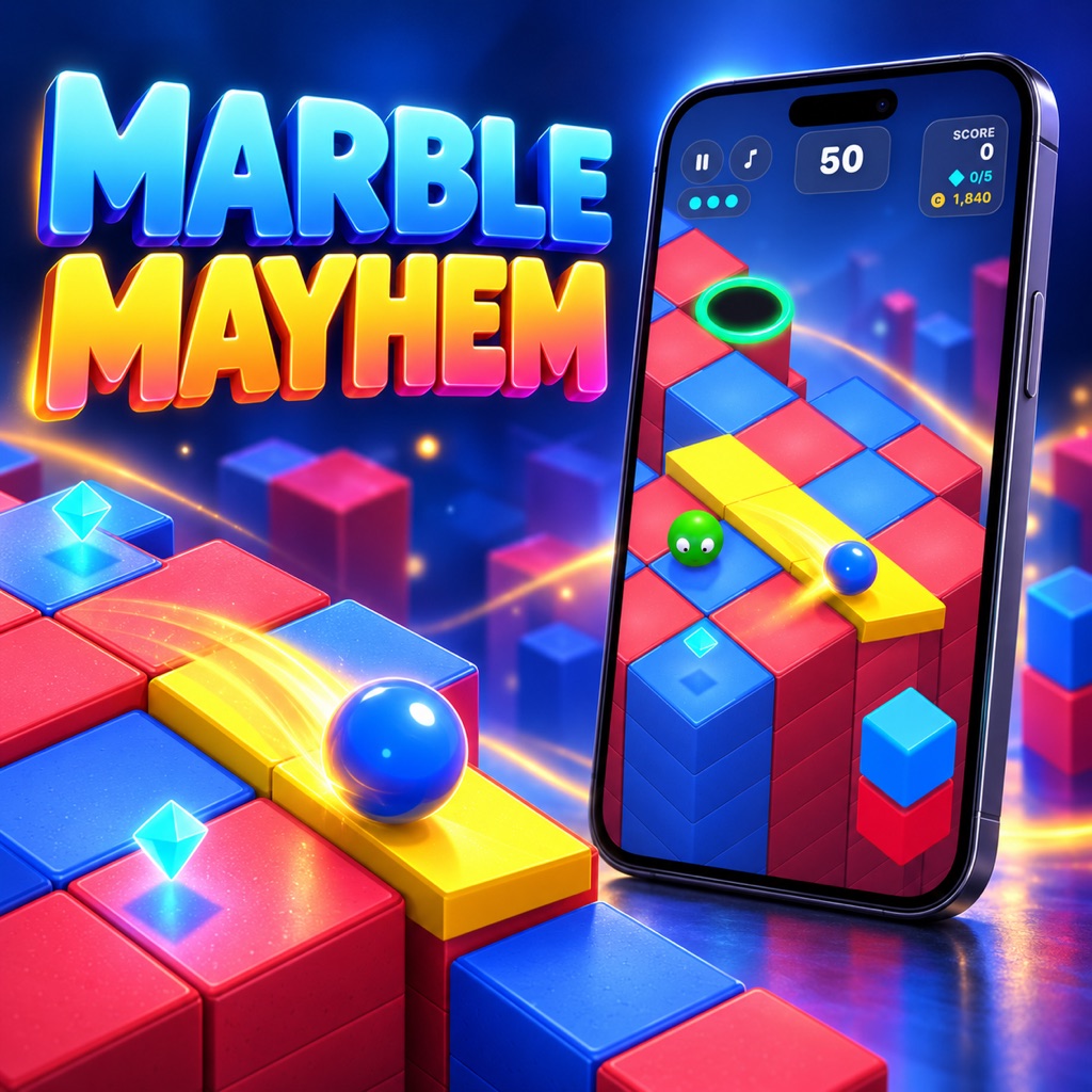 Marble Mayhem - 3D isometric tilt marble game for iPhone and iPad
