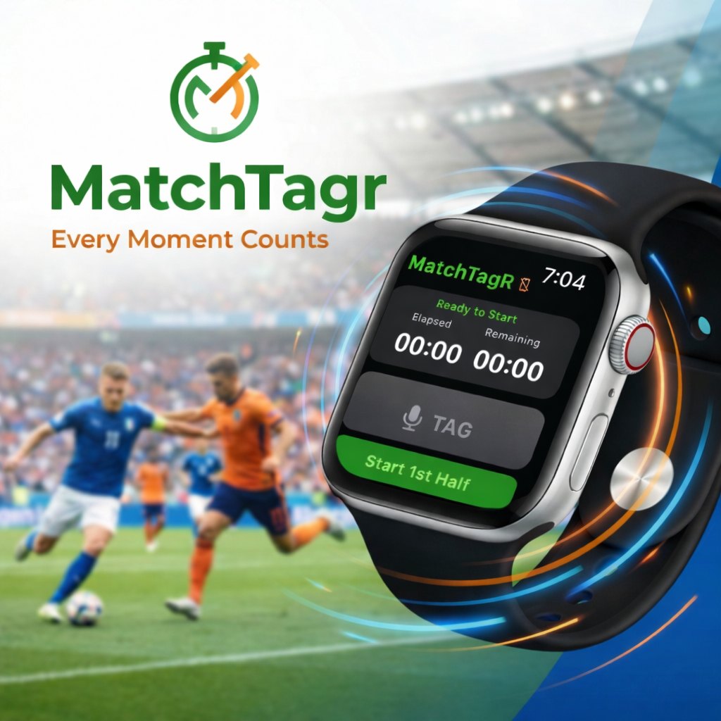 MatchTagr app - tag key moments from your Apple Watch and build highlight reels