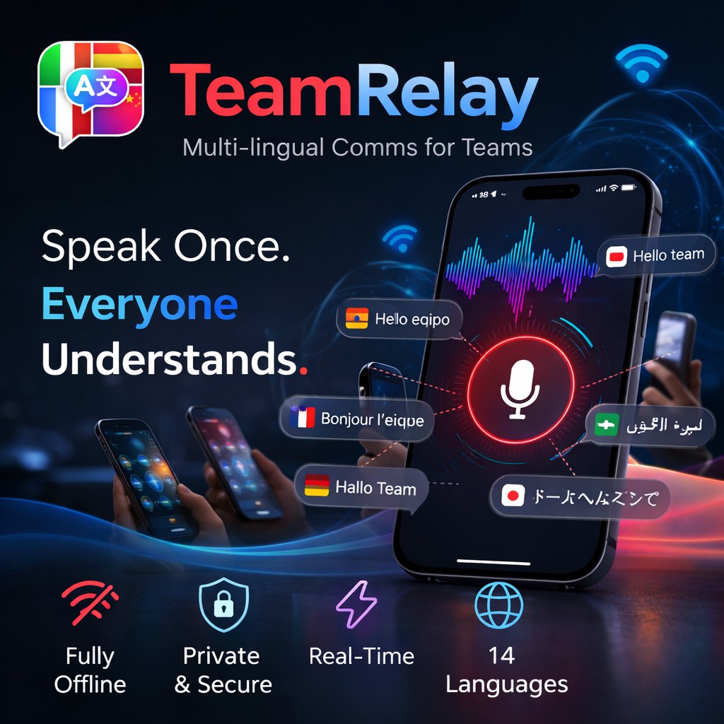 TeamRelay - real-time offline speech translation for teams, businesses and families