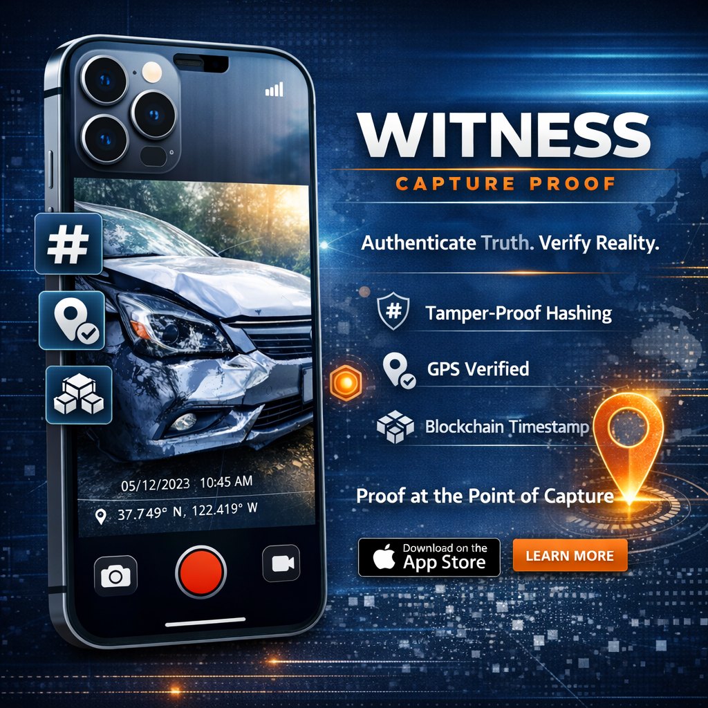 Witness Capture Proof - tamper-proof photo and video evidence app